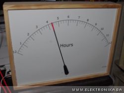 Voltmeter gauge transformed into a clock