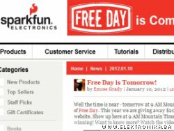 SparkFun Free Day 2012 - free 100$ stuff